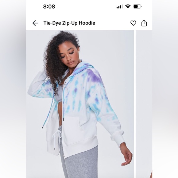 IN SEARCH OF: forever21 tie dye French terry hoodie - Picture 2 of 2